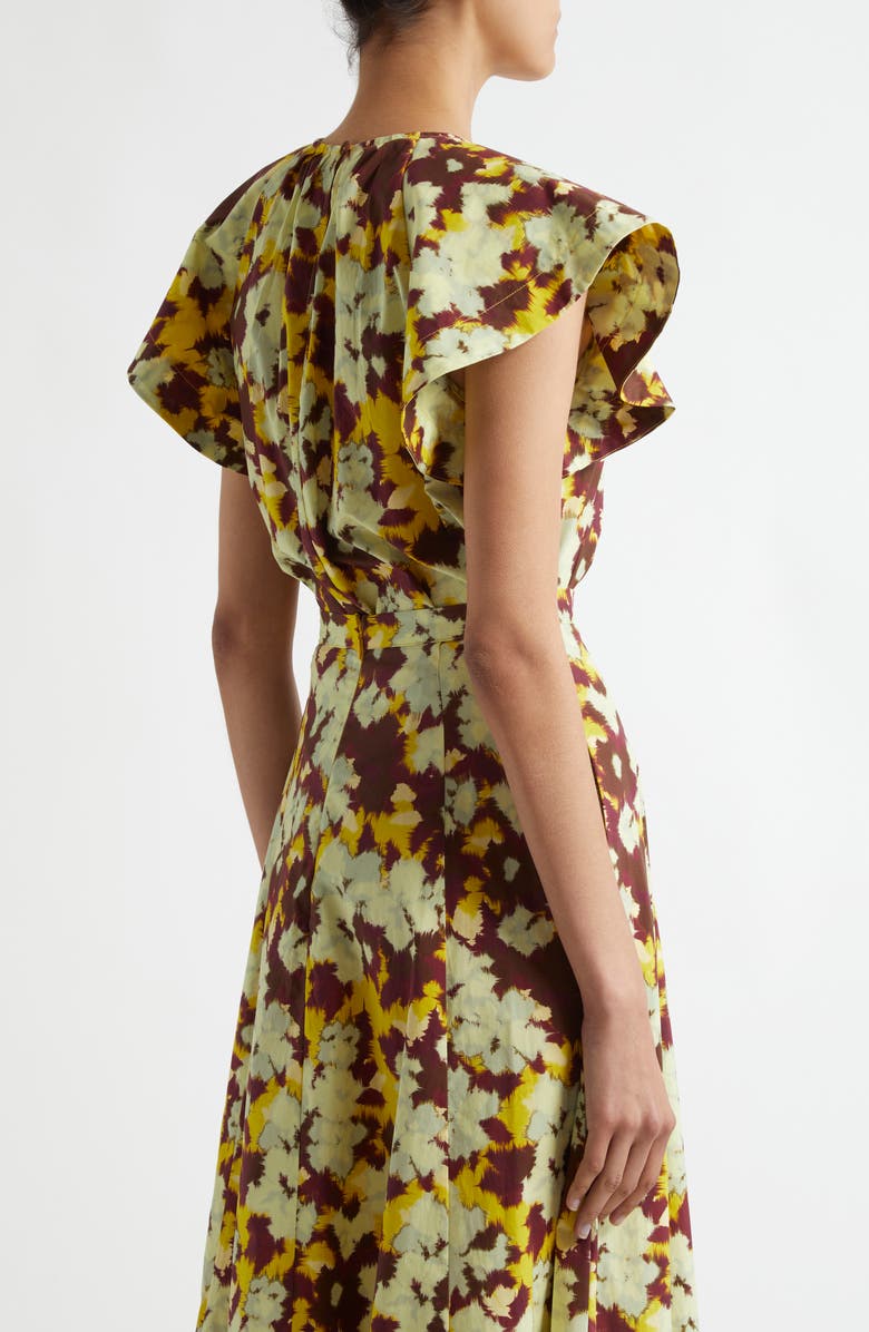 Ulla Johnson Rumi Print Flutter Sleeve Top, Alternate, color, Acacia