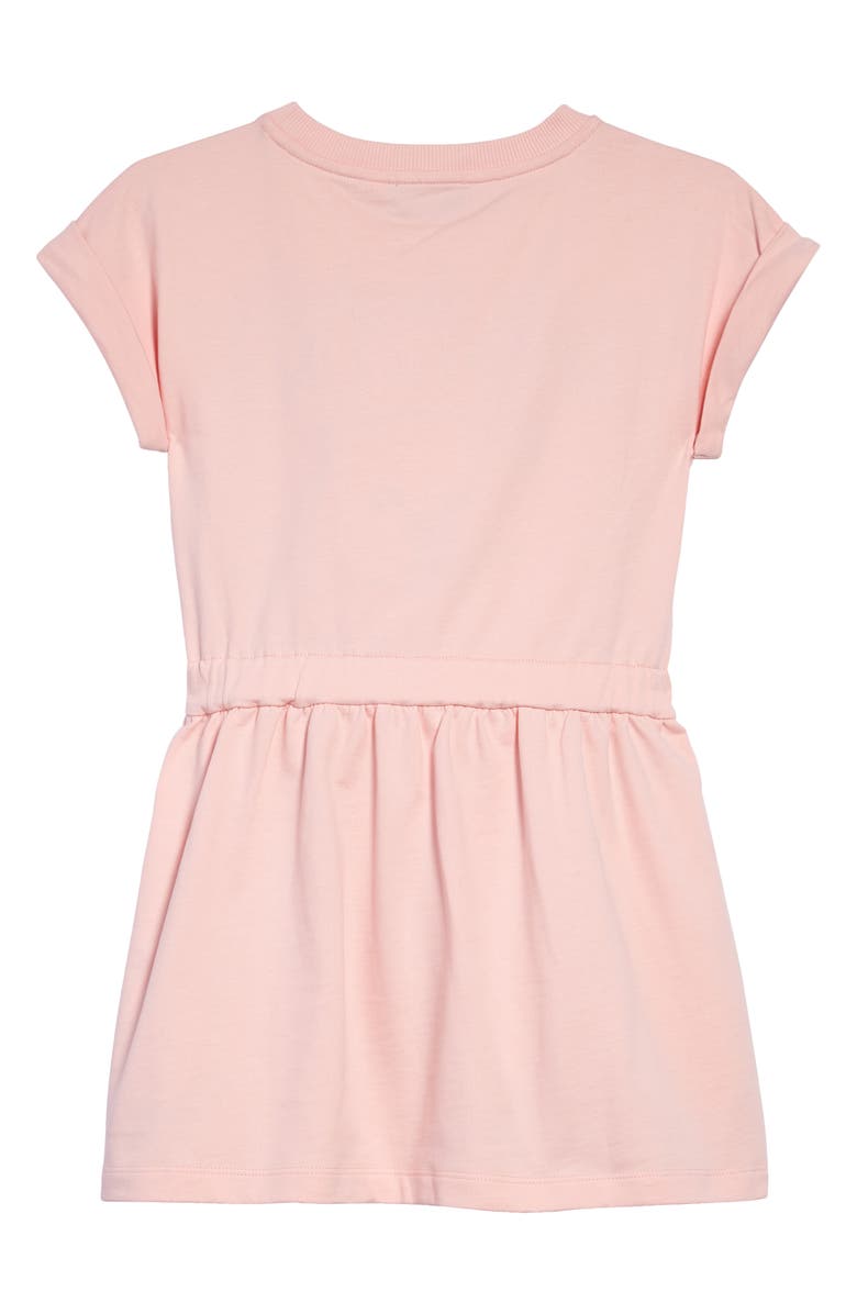 Moschino Kids' Embroidered Bear Logo Cotton Sweatshirt Dress, Alternate, color, 