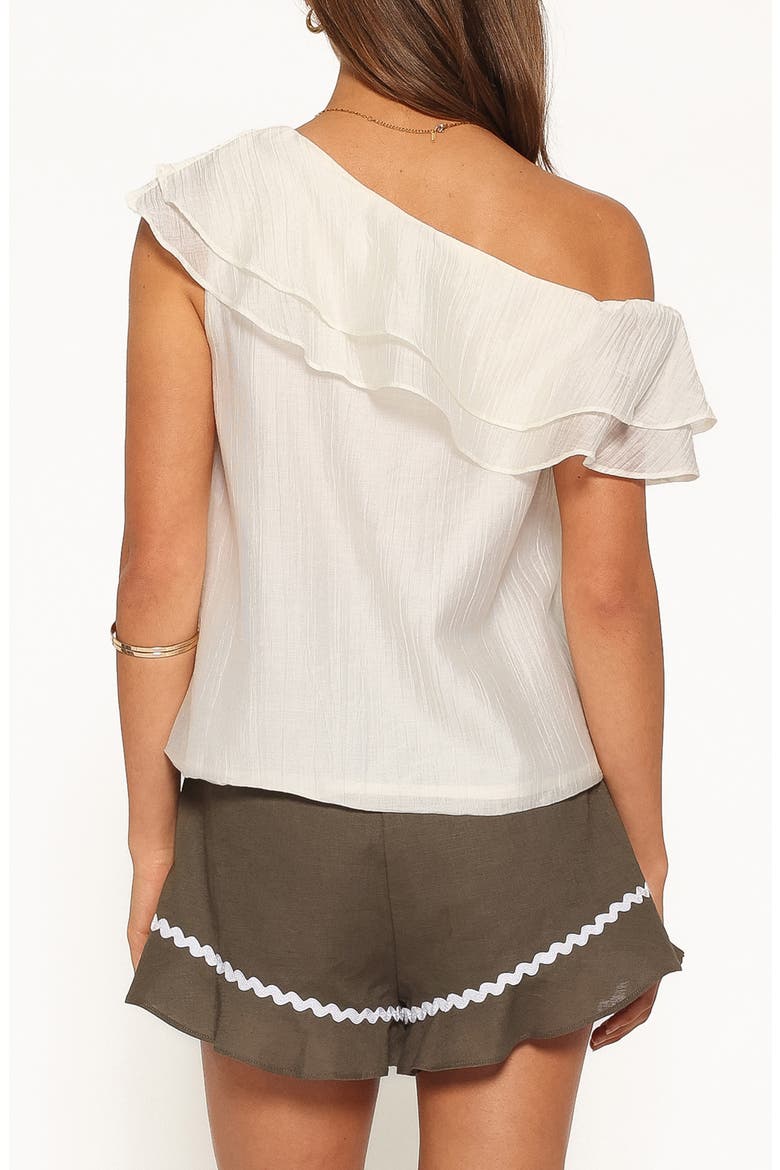 Veana One Shoulder Top, Alternate, color, CREAM