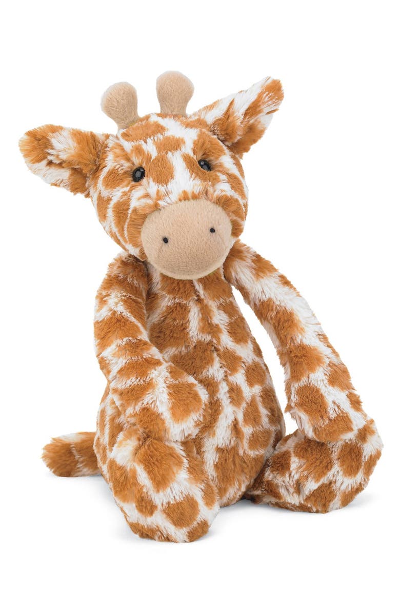 Jellycat Bashful Giraffe Stuffed Animal, Main, color, 