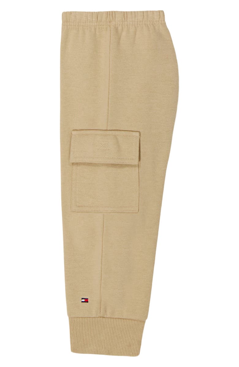 Tommy Hilfiger Embroidered Logo Fleece Sweatshirt & Cargo Pants Set, Alternate, color, Khaki