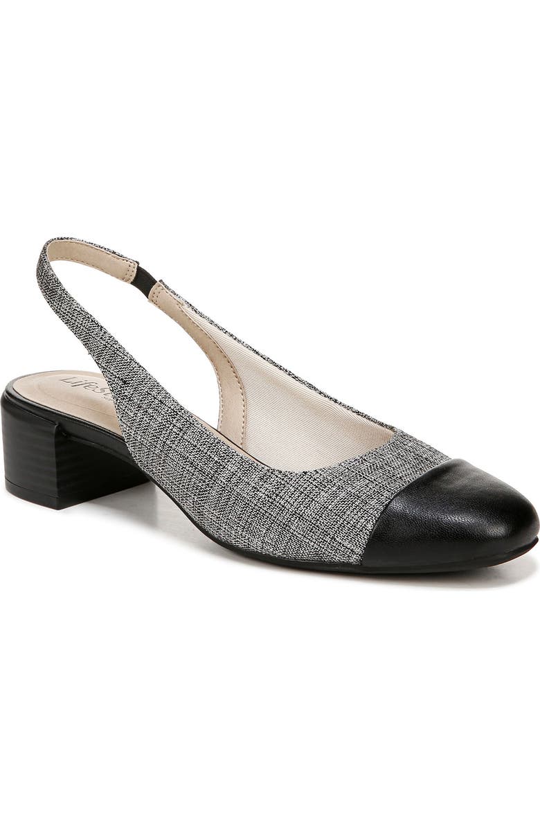 LifeStride Becoming Cap Toe Slingback Pump, Main, color,