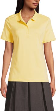 Lands' End School Uniform  Short Sleeve Feminine Fit Interlock Polo Shirt