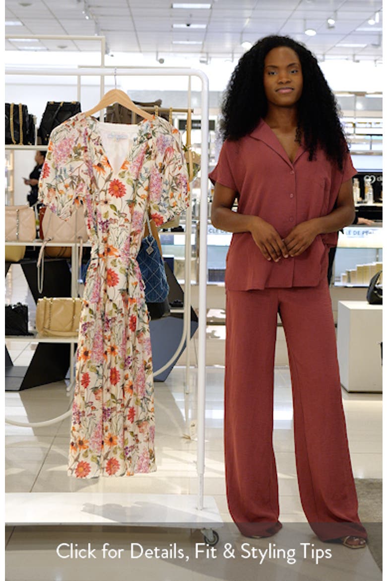 Floral Puff Sleeve Midi Dress video