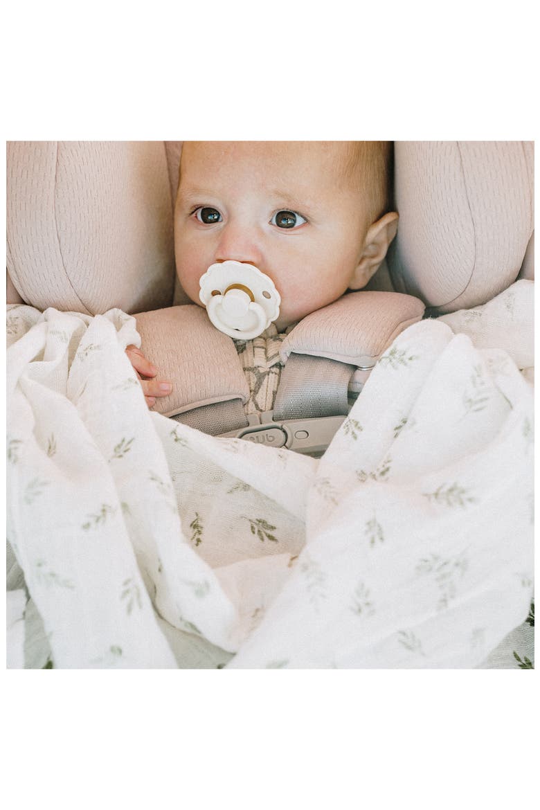 Organic Cotton Muslin Swaddle Blanket, Alternate, color, OLIVE BRANCH