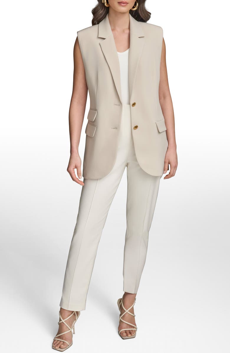 Donna Karan New York Two-Button Vest, Alternate, color, Beige