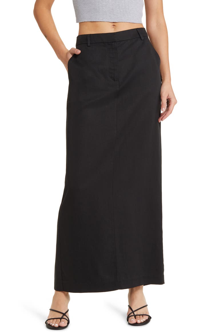 Cairo Midi Skirt, Main, color, BLACK