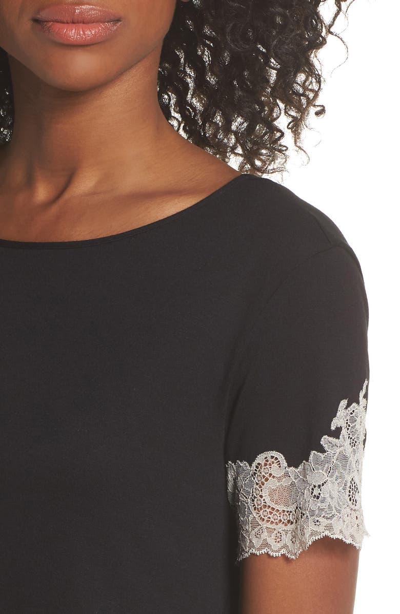 Natori Luxe Shangri-La Pajamas, Alternate, color, Bkc