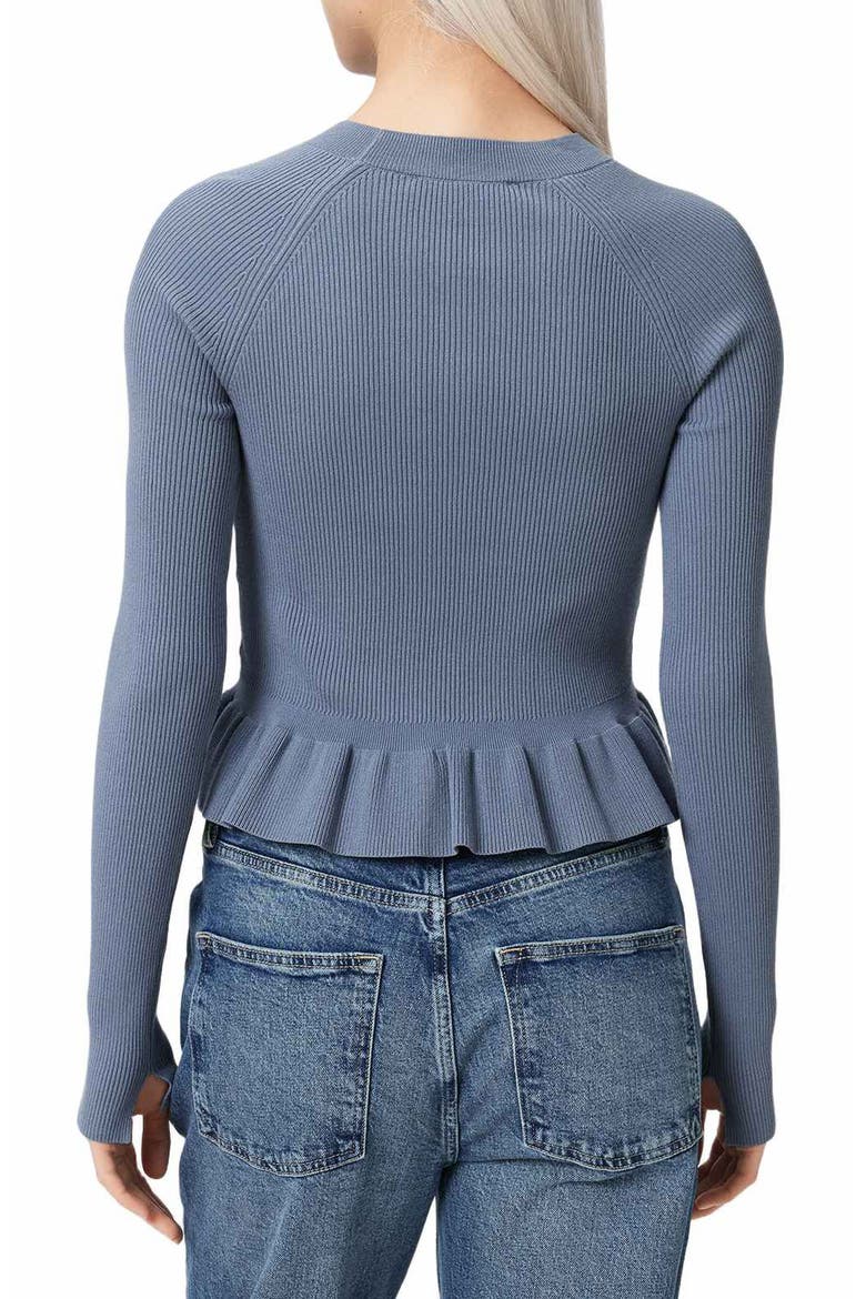 Jas Rib Knit Peplum Sweater, Alternate, color, LUNA BLUE
