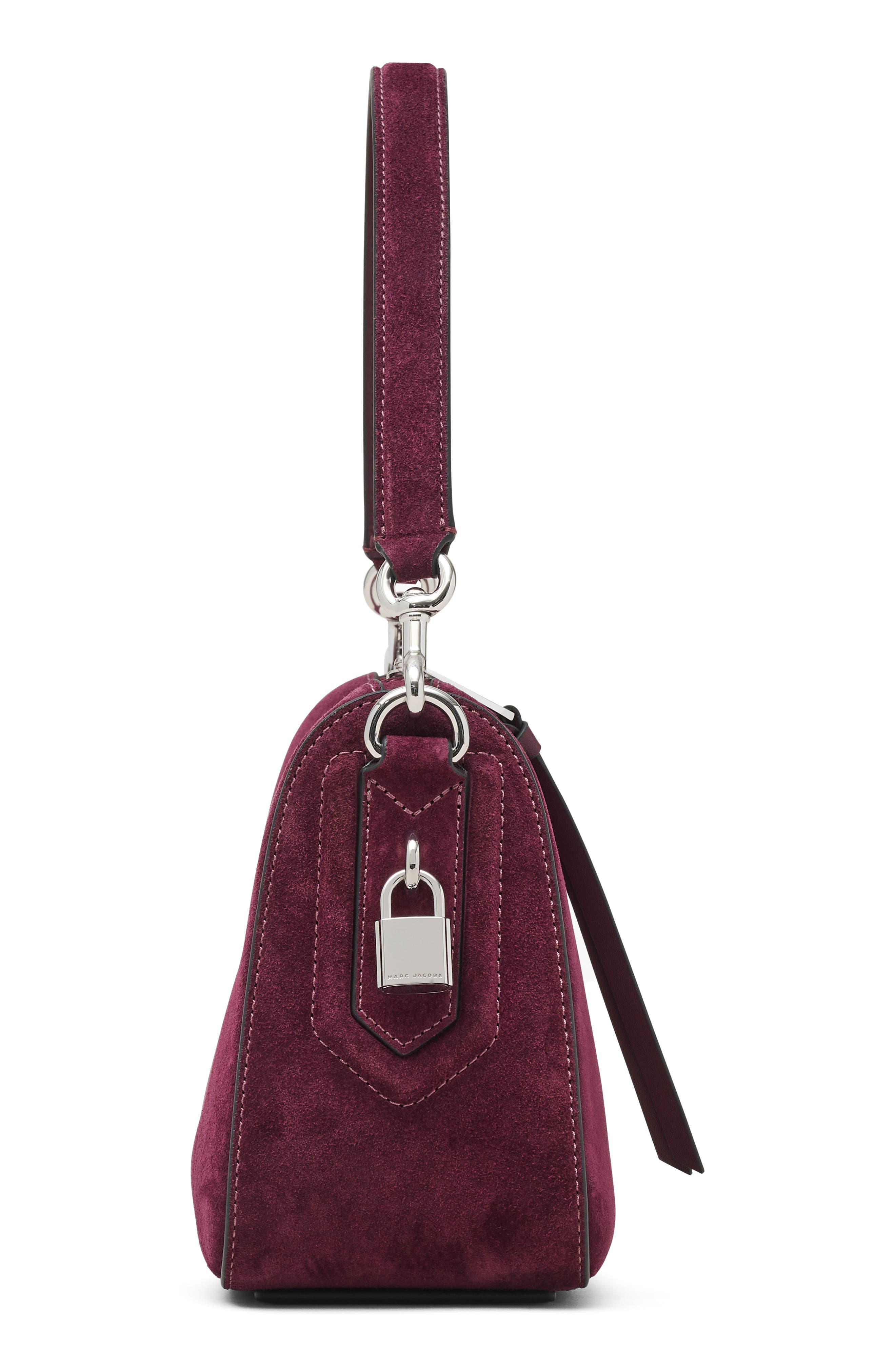 Suede Drifter Small Convertible Shoulder Bag, Alternate, color, DARK PLUM