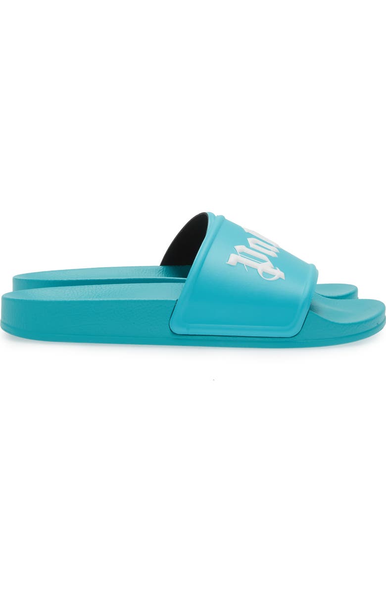 Palm Angels Logo Embossed Pool Slide Sandal, Alternate, color,