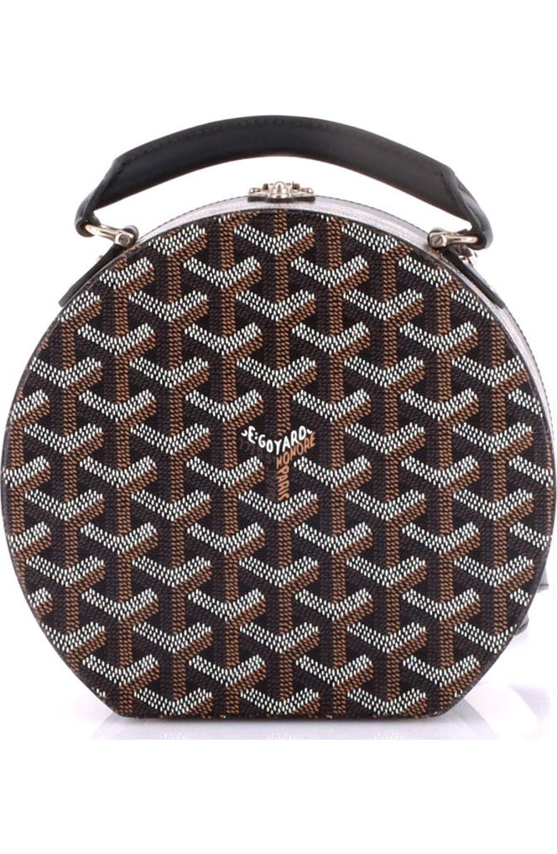 Pre-Owned Goyard Alto Hatbox Bag Coated Canvas, Alternate, color, Black