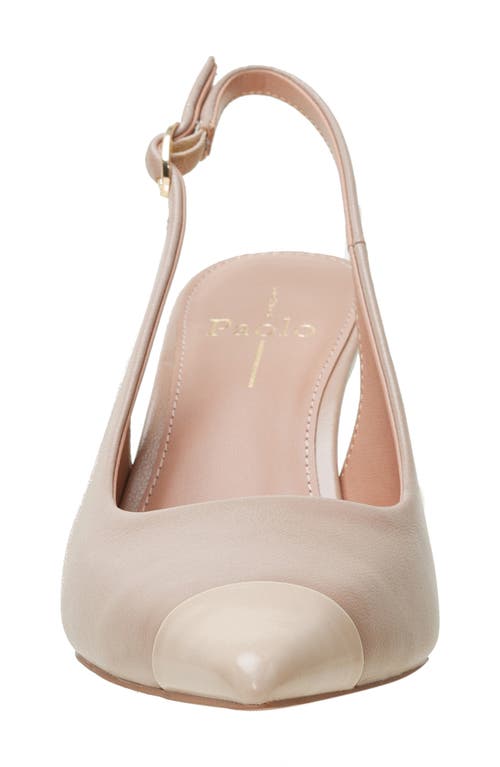 Linea Paolo Niyka Pointed Toe Slingback Pump In Nude