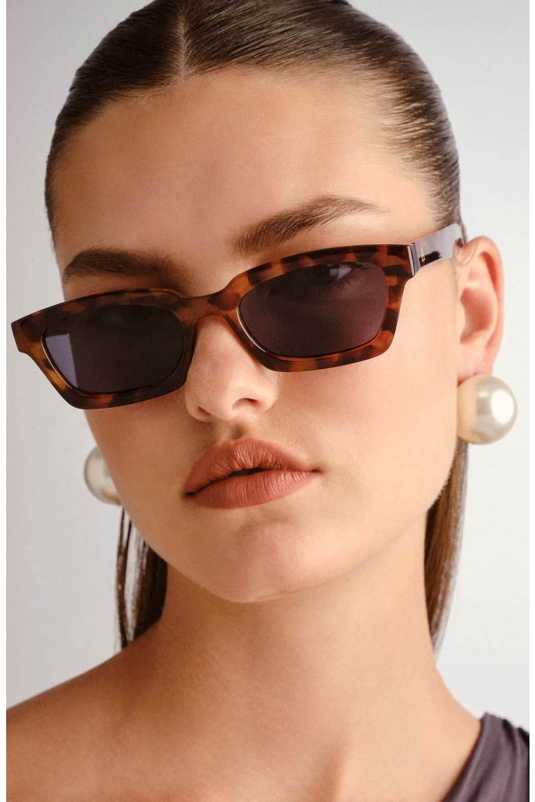 Sculptor 50mm Rectangular Sunglasses, Alternate, color, DARK TORTOISE