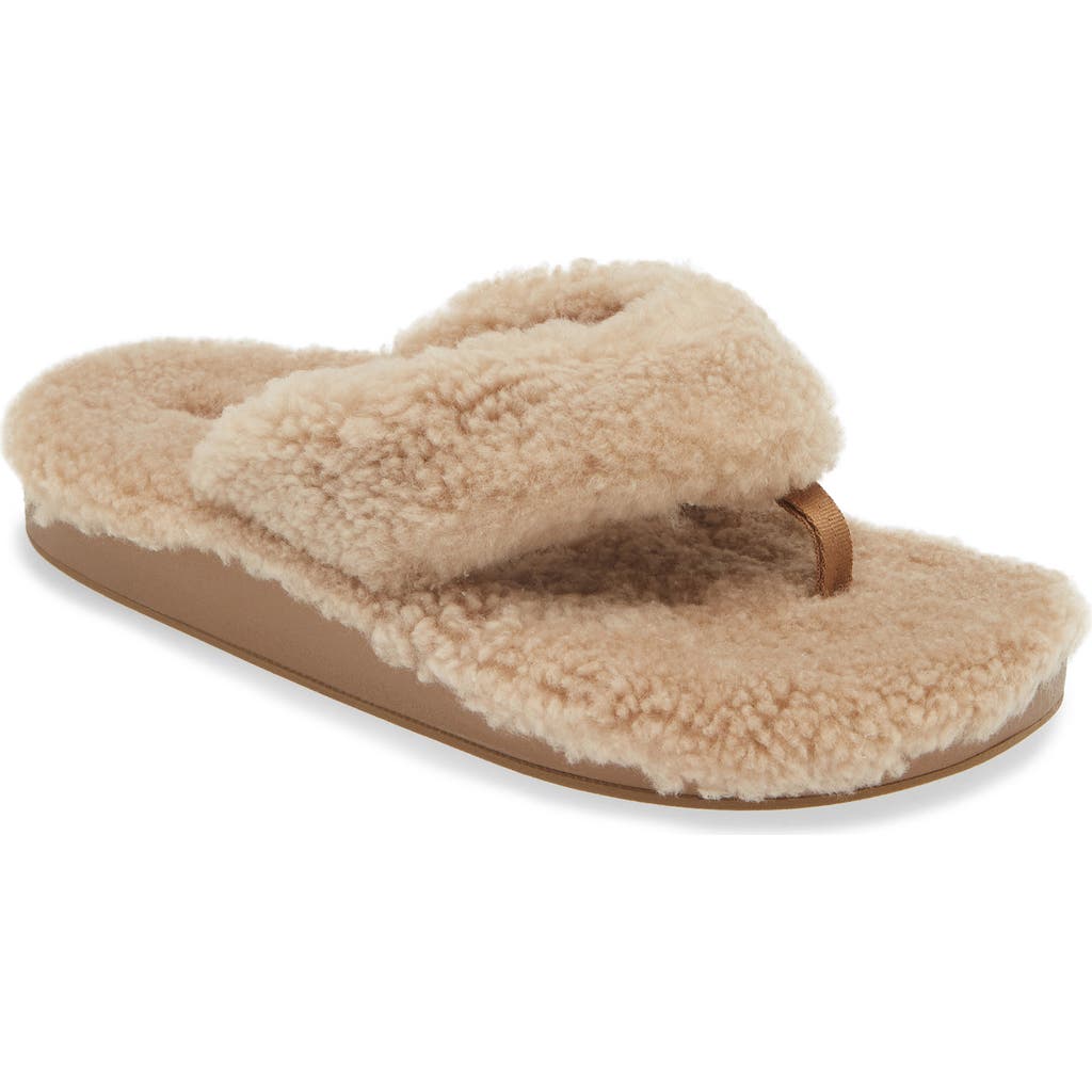 Olukai Kipea Heu Genuine Shearling Slide Sandal