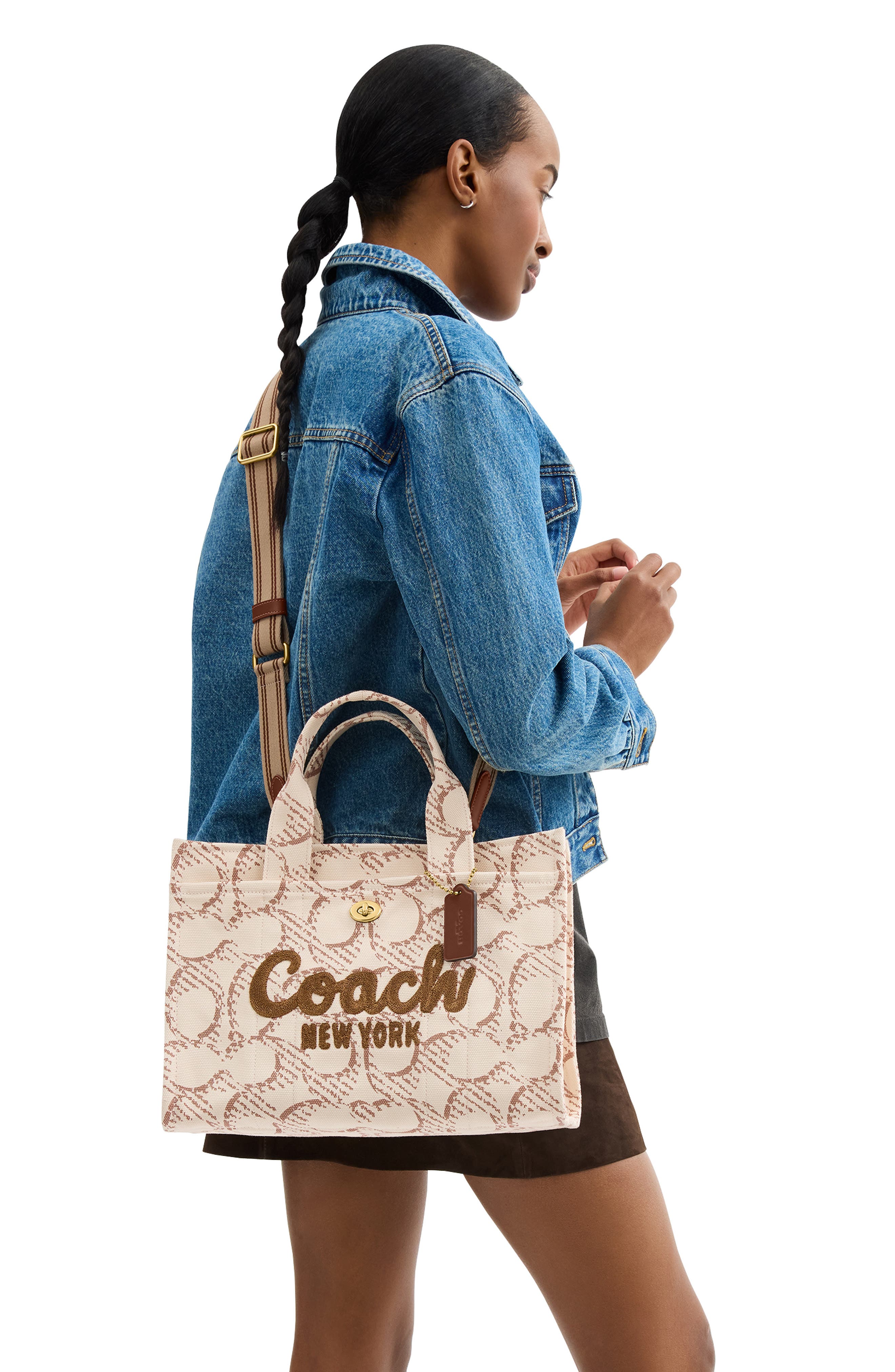 COACH Signature Cotton Canvas Cargo Tote, Alternate, color, 
