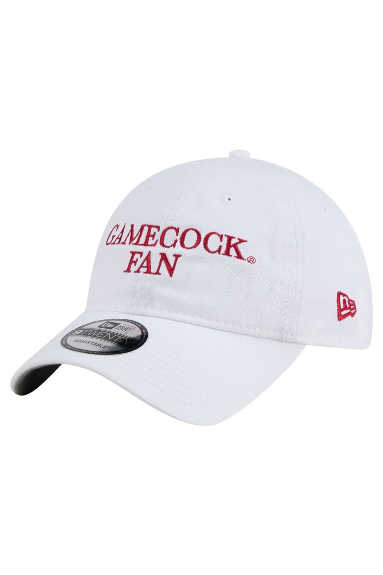 Men's New Era White South Carolina Gamecocks Fan 9TWENTY Adjustable Hat, Main, color, White