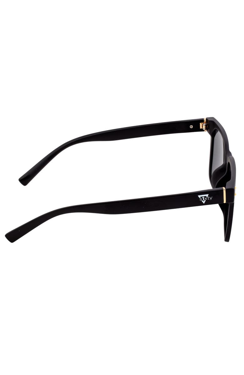 Sixty One Capri Polarized Sunglasses, Alternate, color, Black/Silver