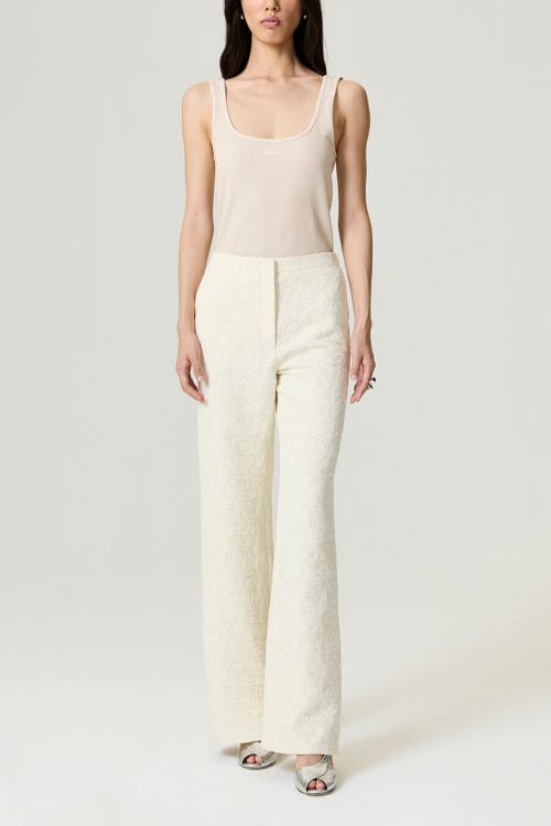Nocturne Contrast Fabric Detailed Pants In White