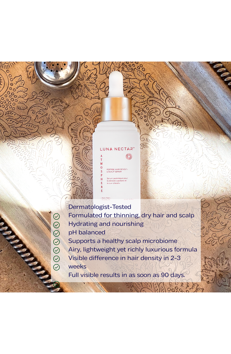 Luna Nectar Atmosphere Multi-Peptide Hair Density & Scalp Serum, Alternate, color, 1.69 Oz.