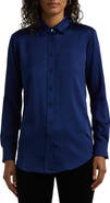 Lauren Ralph Lauren Classic Fit Satin Charmeuse Shirt