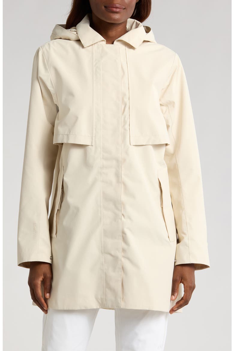 Lilja Hooded Raincoat, Alternate, color, CREAM