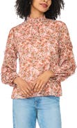 Chaus Floral Print Ruffle Top