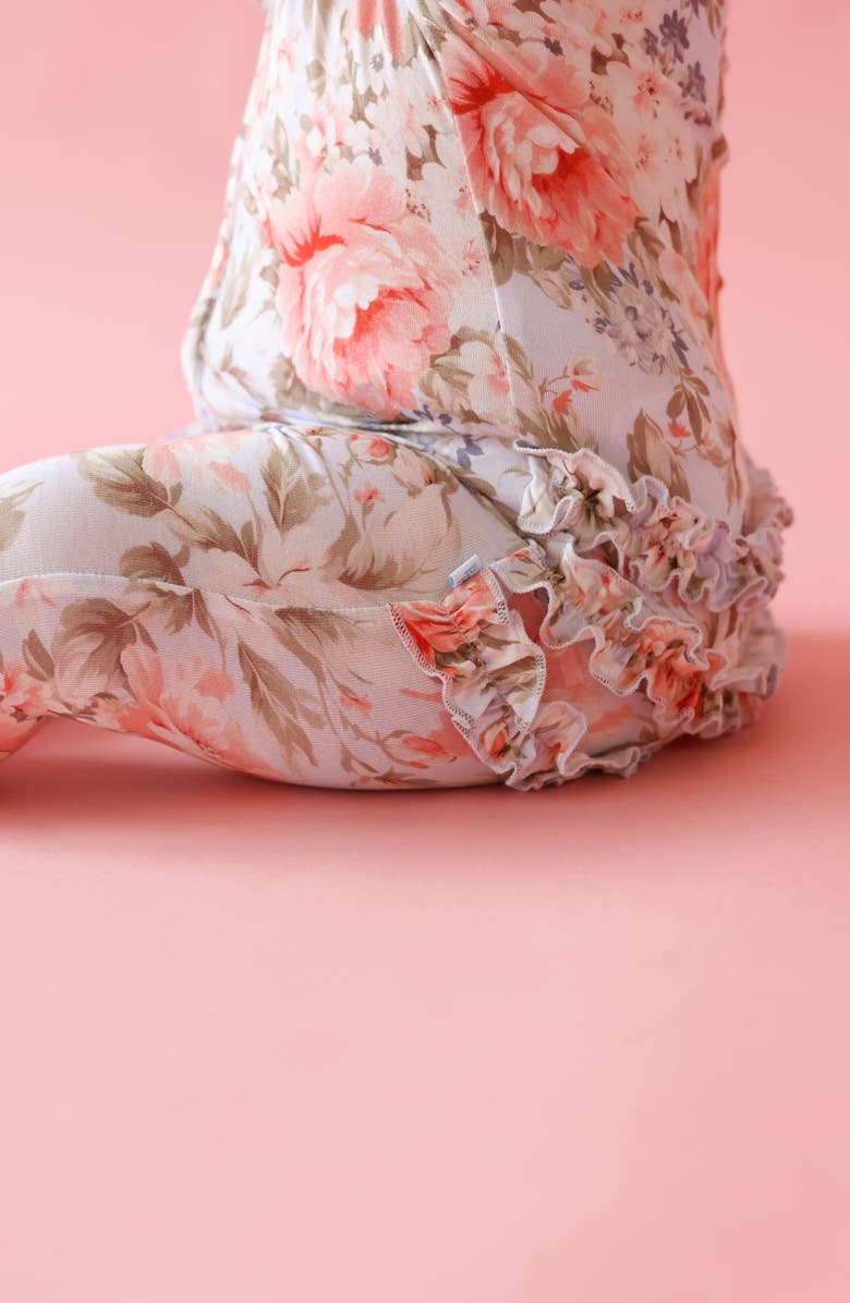 Posh Peanut Ruffle Zip Footie, Alternate, color, Blue