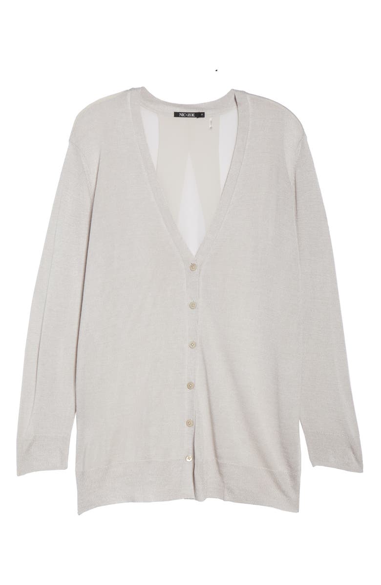 NIC+ZOE Chiffon Back Cardigan, Alternate, color,