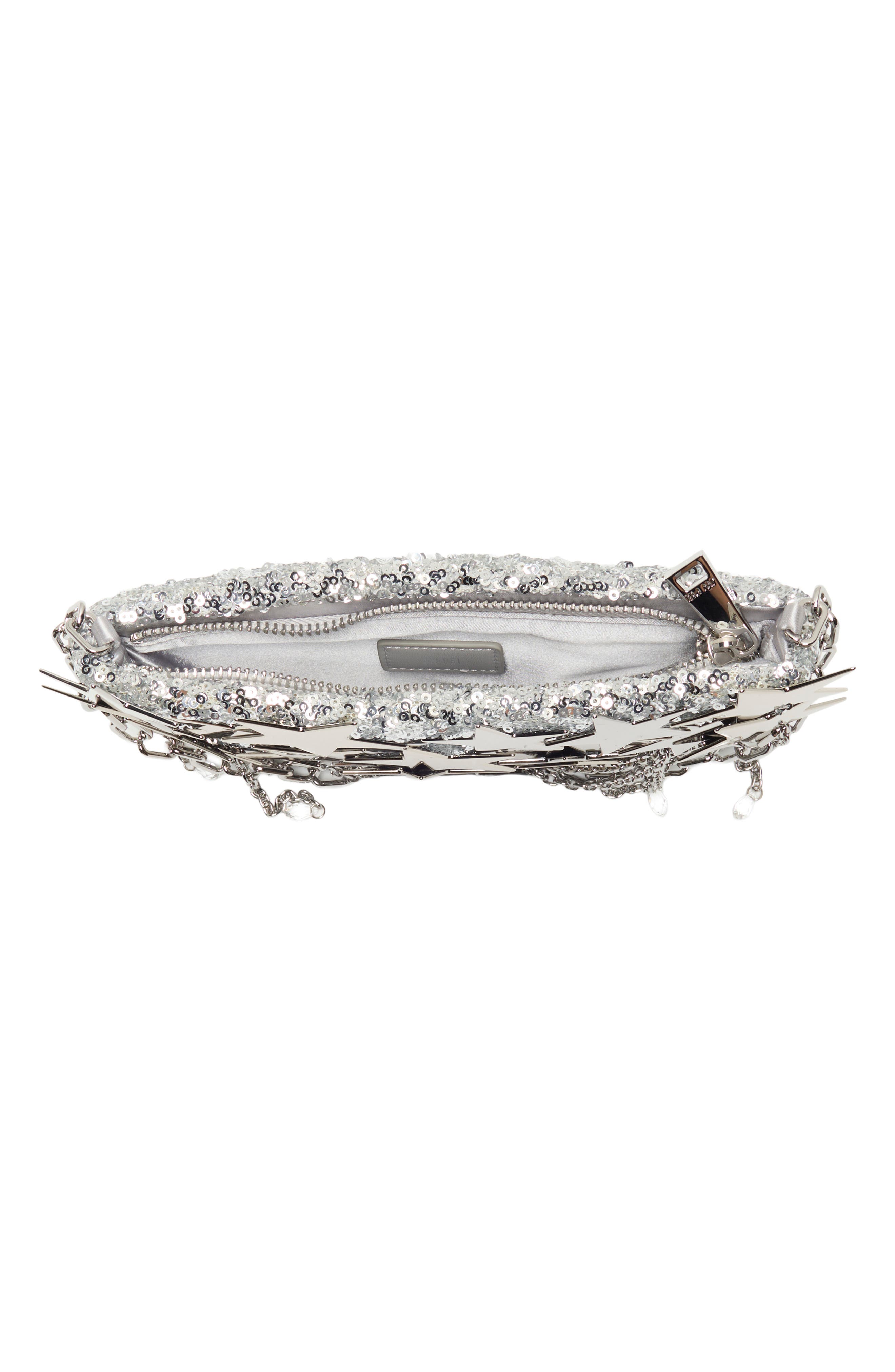 Anika Star Chain Crossbody Bag, Alternate, color, SILVER