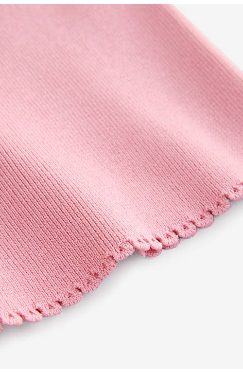 Next Lace Trim Knit Tank In Pink