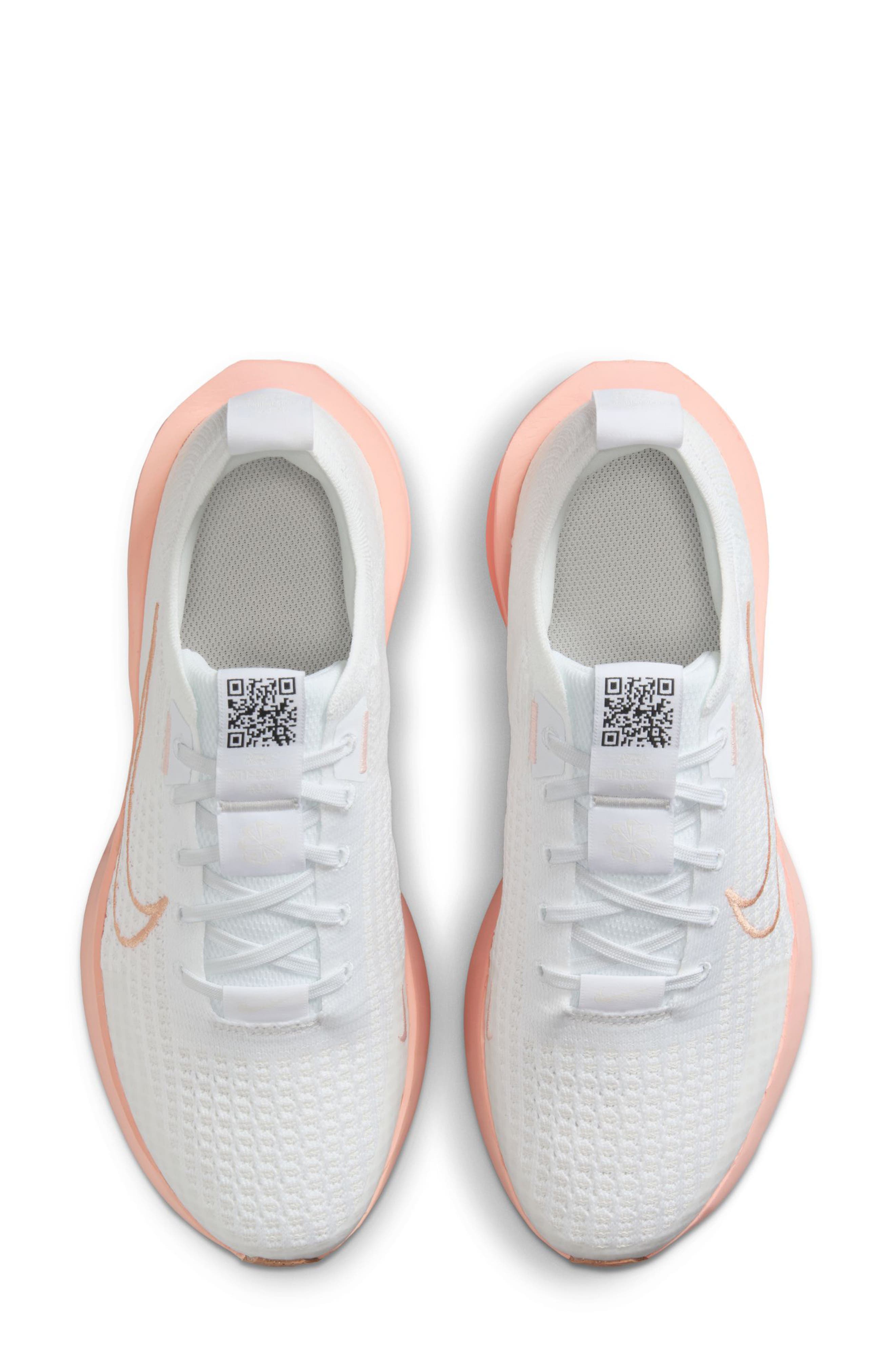 Nike Interact Run Running Shoe, Alternate, color, White/ Apricot/ Coral