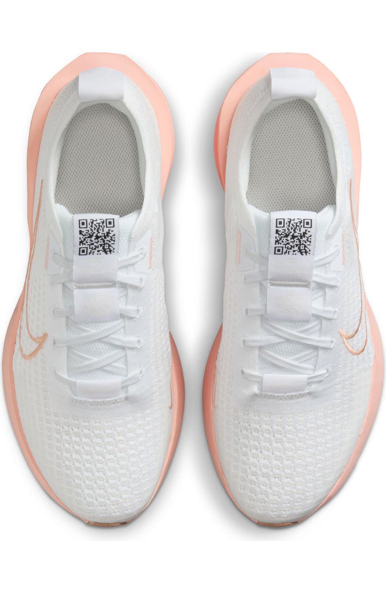 Nike Interact Run Running Shoe, Alternate, color, White/ Apricot/ Coral