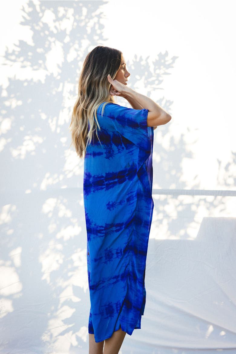Long Caftan Riri, Alternate, color, Blue