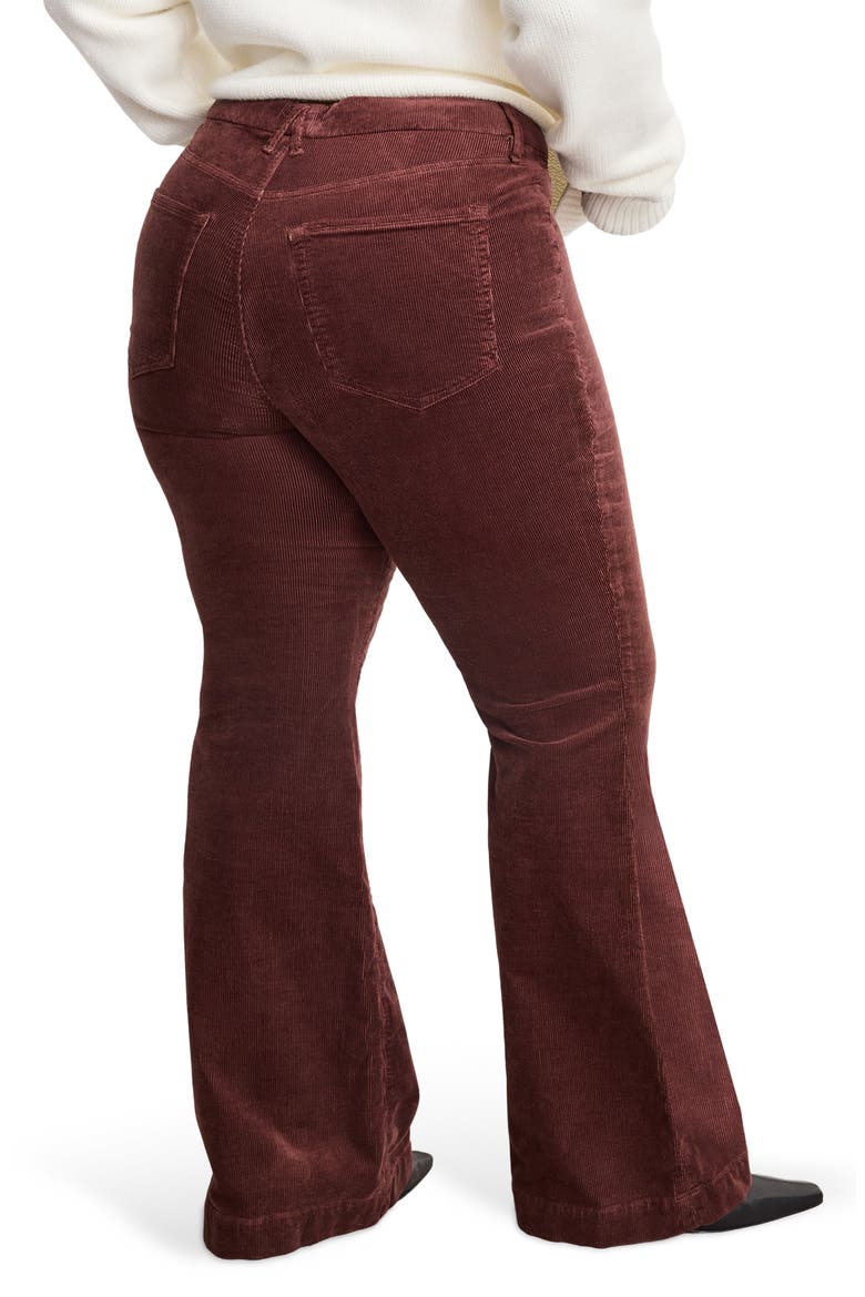 Good Legs Patch Pocket Flare Corduroy Pants, Alternate, color, WALNUT004