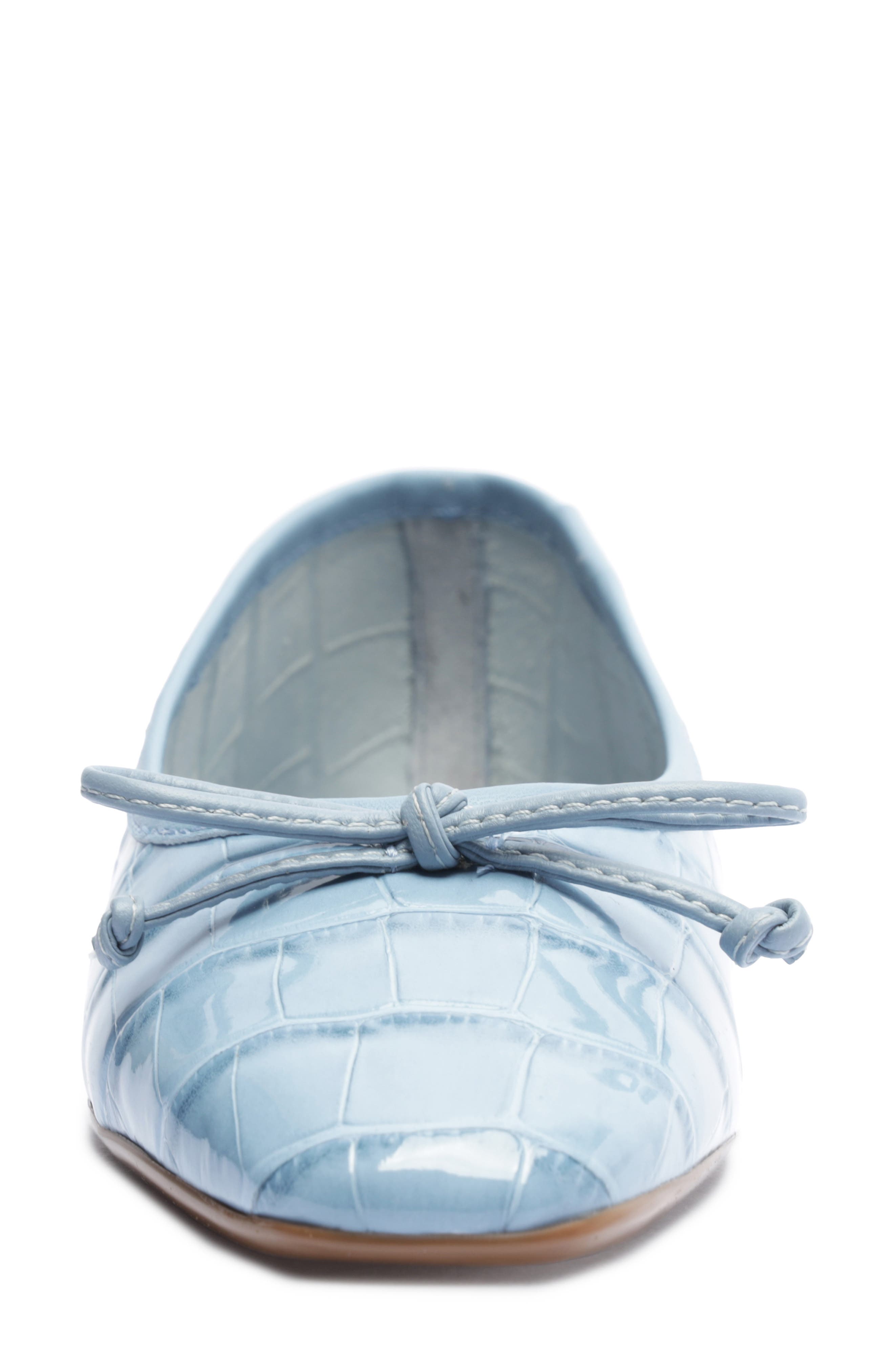 Schutz Arissa Croc Embossed Ballet Flat, Alternate, color, 