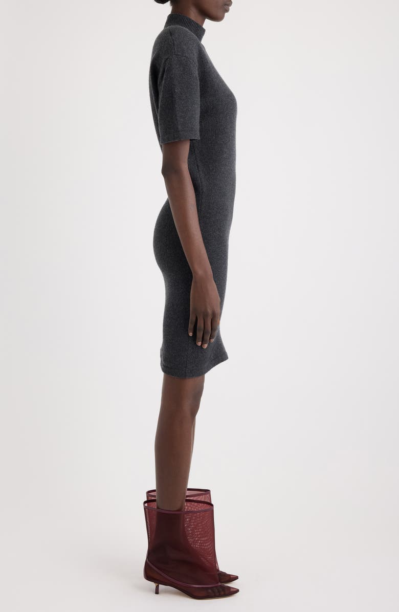 Jacquemus La Robe Maille Castagna Short Sleeve Sweater Dress, Alternate, color, Dark Grey
