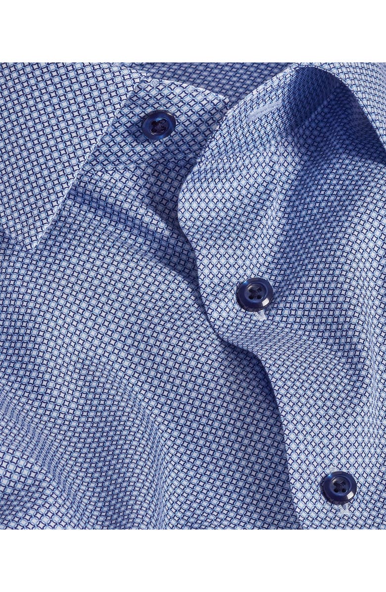 David Donahue Trim Fit Micro Geometric Print Dress Shirt, Alternate, color, 