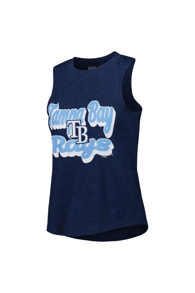 Women's Concepts Sport Light Blue/Navy Tampa Bay Rays Wordmark Meter Muscle Tank Top & Pants Sleep Set, Alternate, color, Light Blue