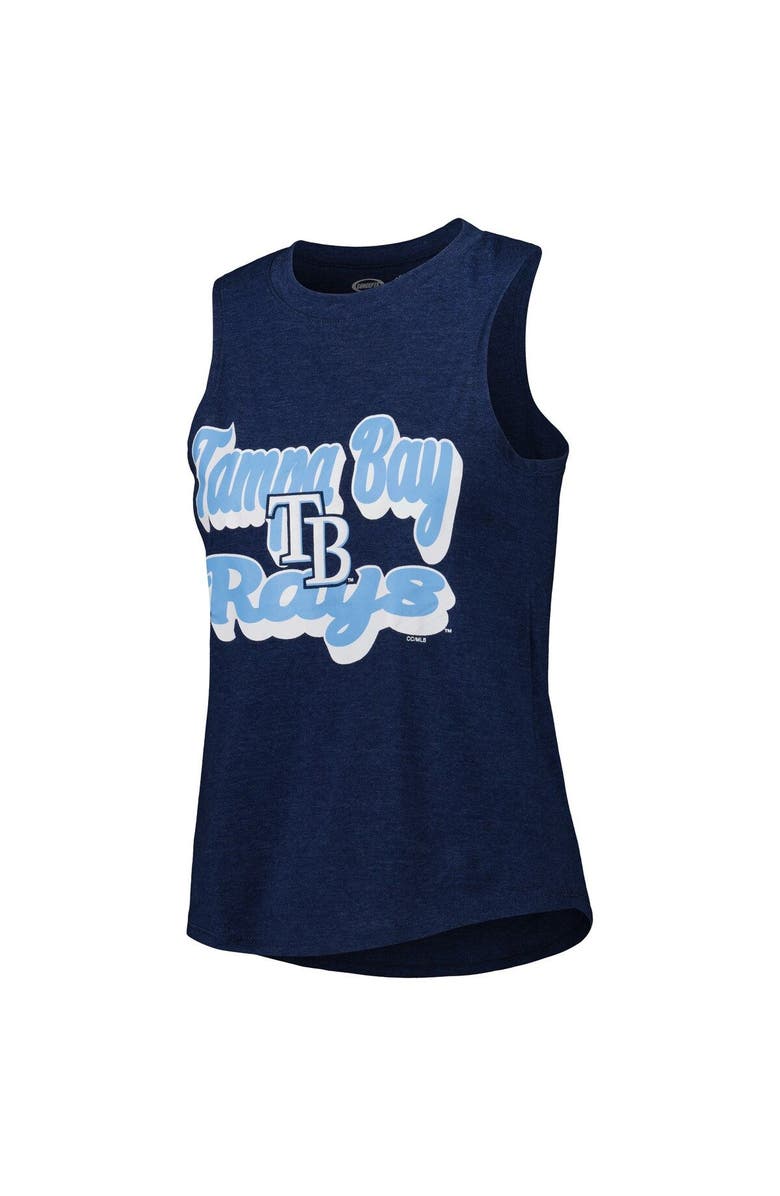 CONCEPTS SPORT Women's Concepts Sport Light Blue/Navy Tampa Bay Rays Wordmark Meter Muscle Tank Top & Pants Sleep Set, Alternate, color, Light Blue