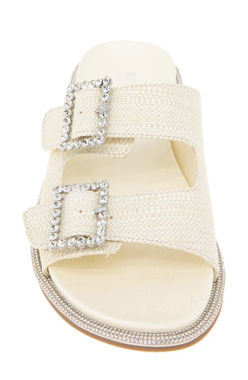 Reaction Kenneth Cole Sydney Embellished Slide Sandal In Natural Weave