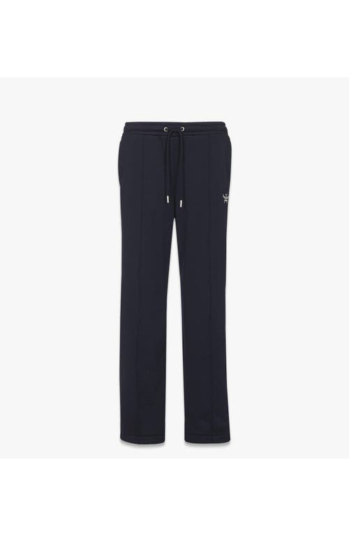 Mcm Essential Logo Terry Track Pants In Navy