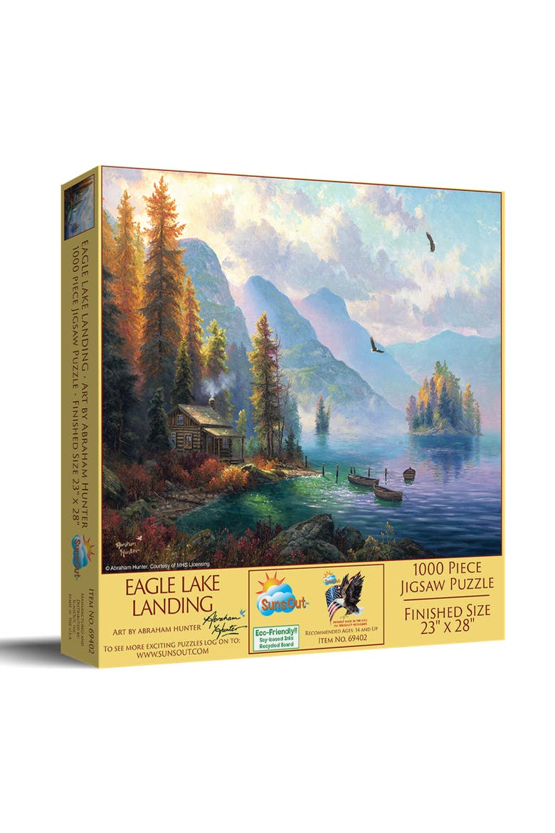 Eagle Lake Landing 1000 piece Jigsaw Puzzle for Adults, Main, color, Multicolor