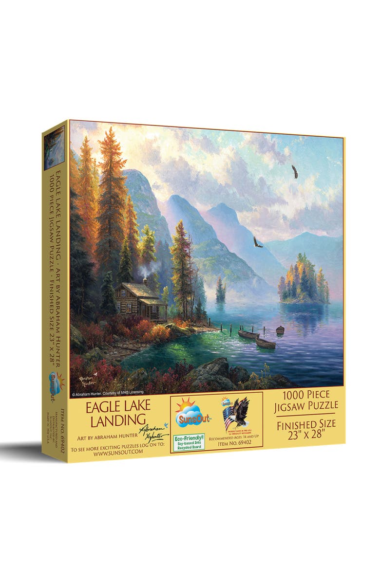 Sunsout Eagle Lake Landing 1000 piece Jigsaw Puzzle for Adults, Main, color, Multicolor