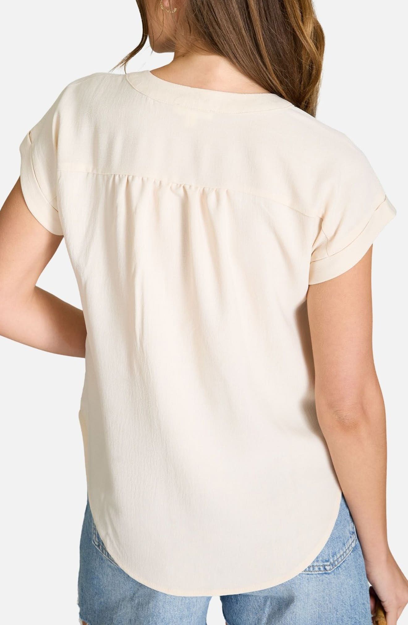 Button Front V-Neck Top - image 4