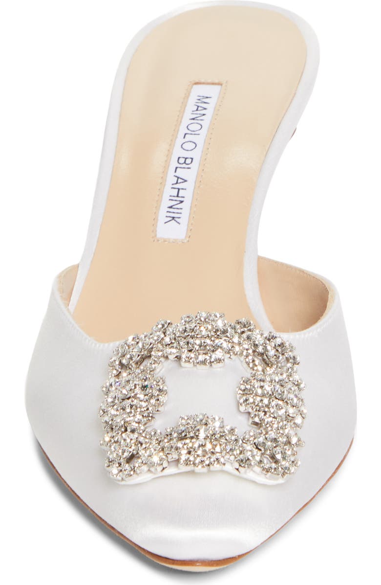 Manolo Blahnik Hangisimu Mule Pump, Alternate, color, White