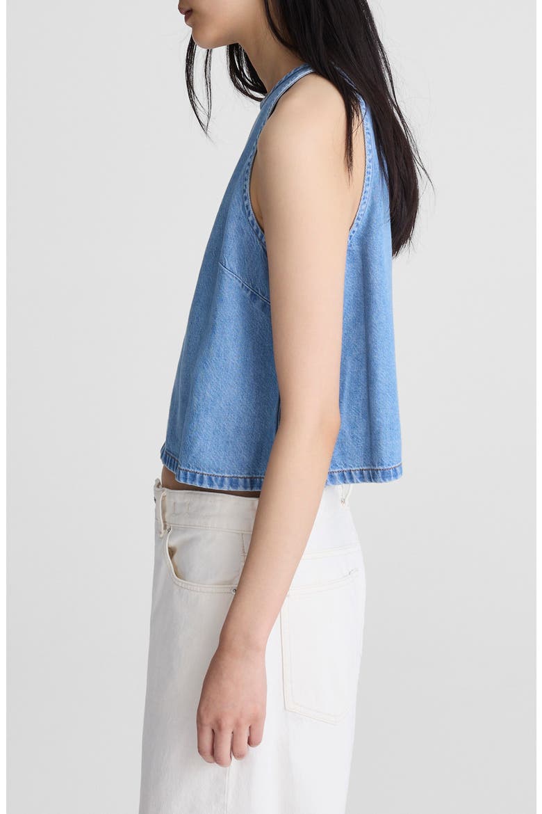 Airy Denim Shell Top, Alternate, color, CLEAN SOFT SKY