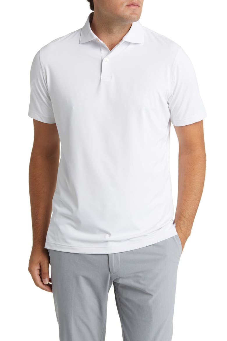 Crown Crafted Solid Short Sleeve Performance Polo, Main, color, WHITE