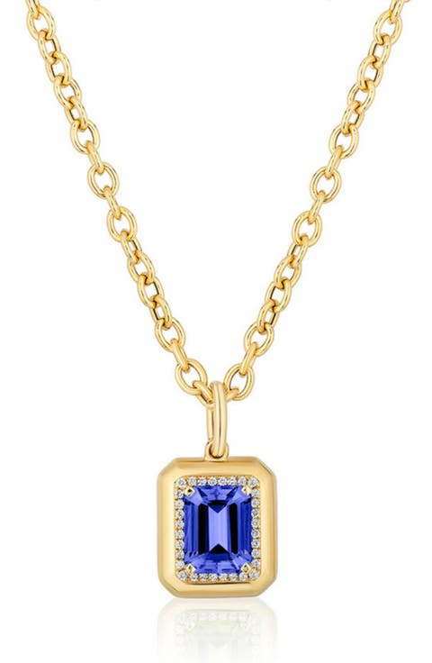 G-Classic Emerald Cut Pendant Necklace