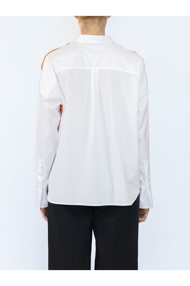 Sirene Silk front shirt, Alternate, color, White/Orange